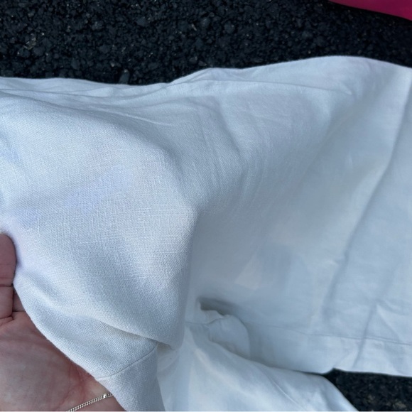 Eileen Fisher White Linen Pants Size Small - Picture 2 of 4